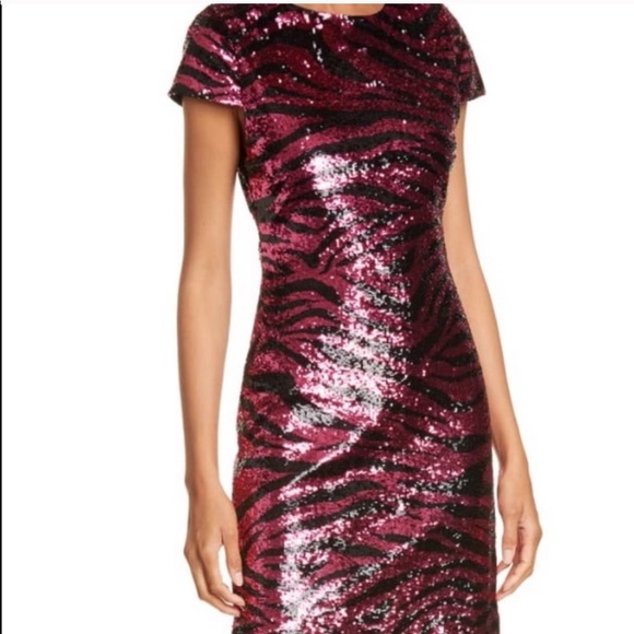 Alice + Olivia Tiger Sequin Mini Dress NWT Prom - Picture 11 of 13